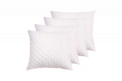 Set 4 perne matlasate Somnart, 70x70 cm, microfibra cu fibre de carbon Relax KipRoom