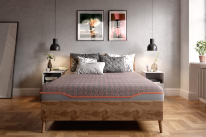 Saltea cu memorie și arcuri individuale SomnArt Supreme Pocket Multilayer 90x200, înălțime 24 cm, husă detașabilă, fermitate medie Relax KipRoom