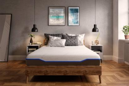 Saltea cu memorie și arcuri individuale Domine Tencel Ultra Pocket Multilayer 100x200, înălțime 24 cm, husă detașabilă, fermitate medie Relax KipRoom