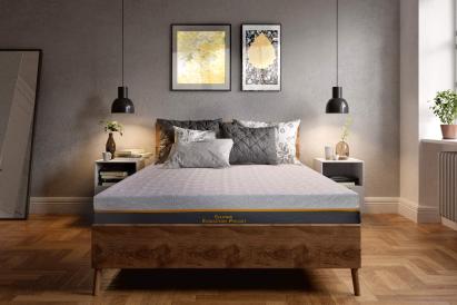 Saltea cu memorie și arcuri individuale Somnexpert Silver Evolution Pocket Spring 180x200, înălțime 24 cm, husă detașabilă, fermitate medie Relax KipRoom