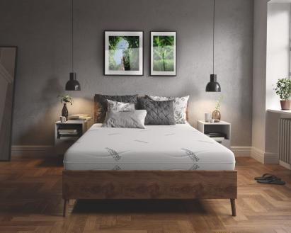 Saltea cu spumă poliuretanică Somnomed Antiacaria 120x190, înălțime 20cm, pentru alergici, husă detașabilă și lavabilă cu tratament antiacarian, fermitate medie Relax KipRoom