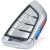 Carcasa Cheie BMW G11,G15, F15, F16 4 Butoane, Silver cu M AutoProtect KeyCars