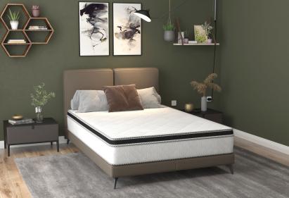 Saltea cu arcuri SomnART FERMO 180x200, înălțime 30 cm, superortopedica, husă matlasată, duritate extra ferma Relax KipRoom