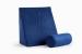 Perna Relax TV 60x68x30cm, ortopedica pentru citit, antireflux, cu husa detasabila, confortabila si rezistenta, lavabila la 40 grade, Albastru Relax KipRoom
