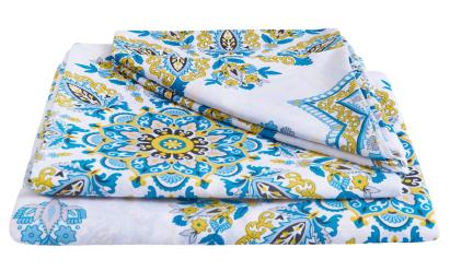 Lenjerie de pat bumbac polycotton, SomnART, pentru pat de 2 persoane XXL (2 fete perne 50x70, cearceaf pat 240x260, cearceaf pilota 220x200), Armonia Relax KipRoom