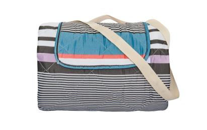 Patura picnic voiaj, impermeabila, microfibra, Somnart, model Stripes, 180x200 Relax KipRoom