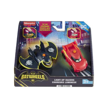 FISHER PRICE BATWHEELS SET 2 MASINUTE CU LUMINI REDBIRD SI BATWING SCARA 1:55 SuperHeroes ToysZone