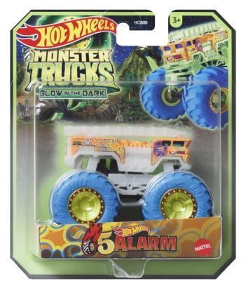 HOT WHEELS MONSTER TRUCK GLOW IN THE DARK MASINUTA 5 ALARM SCARA 1:64 SuperHeroes ToysZone