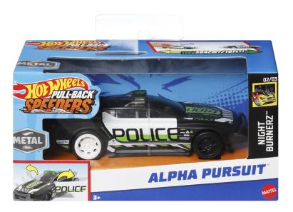 HOT WHEELS MASINUTA METALICA CU SISTEM PULL BACK POLICE ALPHA PURSUIT SCARA 1:43 SuperHeroes ToysZone