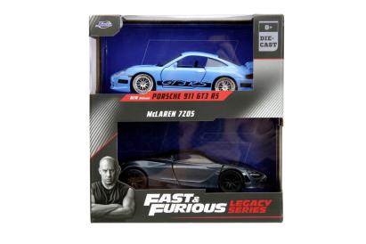 JADA FAST AND FURIOUS LEGACY SET 2 MASINUTE METALICE PORSCHE 911 GT3 RS SI MCLAREN 720S SCARA 1:32 SuperHeroes ToysZone