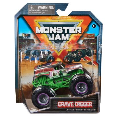 MONSTER JAM MASINUTA METALICA GRAVE DIGGER SCARA 1 LA 64 SuperHeroes ToysZone