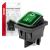 Intrerupator On/Off, 12/24V, dreptunghiular, waterproof, iluminat culoare Verde, destinatie auto, utilitare, Off-Road, ATV, SSV, QUAD FAVLine Selection