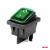 Intrerupator On/Off, 12/24V, dreptunghiular, waterproof, iluminat culoare Verde, destinatie auto, utilitare, Off-Road, ATV, SSV, QUAD FAVLine Selection