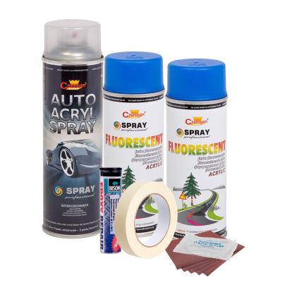 Kit complet reparatie si vopsire jante culoare Albastru Fluorescent, V2 FAVLine Selection