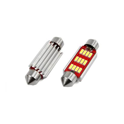 Set becuri auto cu LED CANBUS sofit compatibil C5W 12 SMD 4014 41mm Alb 12/24V, destinat competitiilor auto sau off-road FAVLine Selection