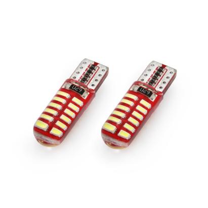 Set becuri auto cu LED CANBUS compatibil T10e W5W 24 SMD SILCA Alb 12V, destinat competitiilor auto sau off-road FAVLine Selection