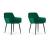 Set 2 scaune stil fotoliu bucatarie/living, Artool, Nola, catifea, metal, verde si negru, 58x57x79 cm GartenVIP DiyLine