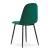 Set 4 scaune bucatarie/living, Artool, Asti, catifea, metal, verde si negru, 44.5x50.5x87.5 cm GartenVIP DiyLine