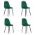 Set 4 scaune bucatarie/living, Artool, Asti, catifea, metal, verde si negru, 44.5x50.5x87.5 cm GartenVIP DiyLine