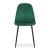 Set 4 scaune bucatarie/living, Artool, Asti, catifea, metal, verde si negru, 44.5x50.5x87.5 cm GartenVIP DiyLine