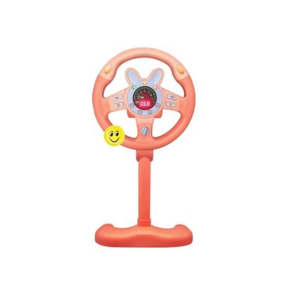 Volan interactiv cu suport si rotire la 360 grade, kilometraj digital, iluminare in 12 culori, muzica, roz MultiMark GlobalProd