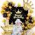 Kit aranjamente baloane happy birthday, fundal, baloane latex si folie aluminiu, negru auriu MultiMark GlobalProd