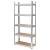Raft Metalic de Depozitare cu 5 Polite din MDF, Dimensiuni 150x70x30 cm, Sarcina maxima de 750Kg