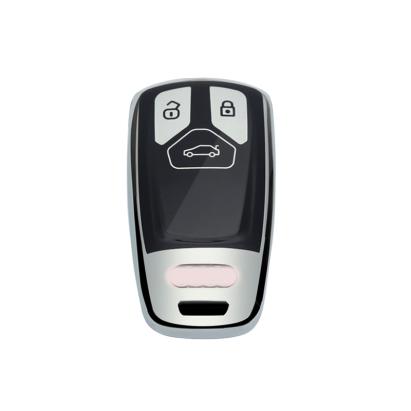 Husa Cheie Audi SmartKey TPU+PC GRI+Negru AutoProtect KeyCars