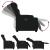 Fotoliu rabatabil electric, negru, material textil GartenMobel Dekor