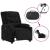 Fotoliu rabatabil electric, negru, material textil GartenMobel Dekor
