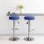 Scaune de bar, 2 buc., albastru, material textil GartenMobel Dekor