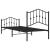 Cadru pat metalic cu tăblii de cap/picioare  negru, 90x200 cm GartenMobel Dekor