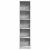Bibliotecă, gri beton, 40x24x176 cm, lemn compozit GartenMobel Dekor