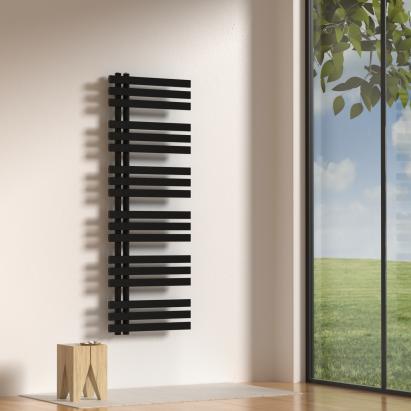 Radiator portprosop Slidre 140x50cm negru 660W [neu.haus] HausGarden Leisure