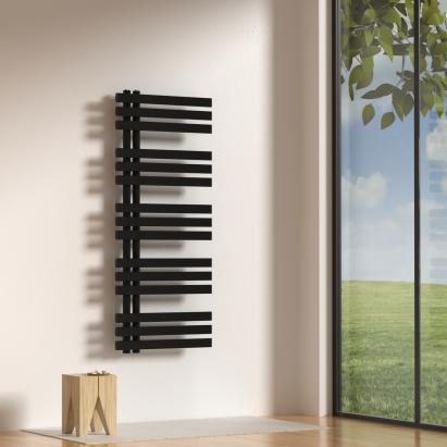 Radiator portprosop Slidre 120x50cm negru 561W [neu.haus] HausGarden Leisure