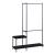 Suport haine Bø 150x100x34cm otel negru [en.casa] HausGarden Leisure