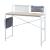 Birou Dyrøy 98x98x46cm alb stejar gri [en.casa] HausGarden Leisure