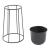 Set 2 buc suport plante marimi diferite Nesseby metal negru [en.casa] HausGarden Leisure