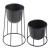 Set 2 buc suport plante marimi diferite Nesseby metal negru [en.casa] HausGarden Leisure