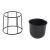 Set 2 buc suport plante marimi diferite Nesseby metal negru [en.casa] HausGarden Leisure