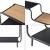 Raft de sine statator Kristiansand 101x80x30cm negru/efect lemn stejar [en.casa] HausGarden Leisure