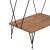 Raft de sine statator  Boden 164x46x30cm negru/efect lemn [en.casa] HausGarden Leisure