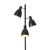 Lampadar Witney 154cm 3xE14 40W negru/auriu [lux.pro] HausGarden Leisure