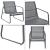 Set 4 piese mobilier gradina Anzi gri [casa.pro] HausGarden Leisure