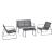 Set 4 piese mobilier gradina Anzi gri [casa.pro] HausGarden Leisure