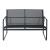 Set 4 piese mobilier gradina Anzi negru [casa.pro] HausGarden Leisure