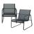 Set 4 piese mobilier gradina Anzi negru [casa.pro] HausGarden Leisure