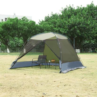 Pavilion gradina Beekdaelen 305x305x213cm verde/gri [pro.tec] HausGarden Leisure