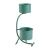 Suport 2 ghivece plante Almelo metal 63x29x21cm verde [en.casa] HausGarden Leisure