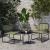 Set bistro gradina 3 componente Brienza negru verde [casa.pro] HausGarden Leisure